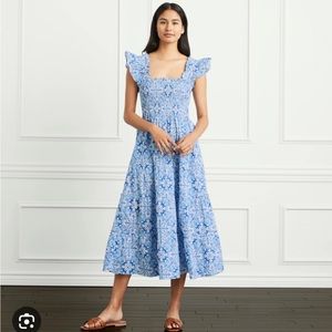 Hill House Ellie Nap Dress blue/white size L